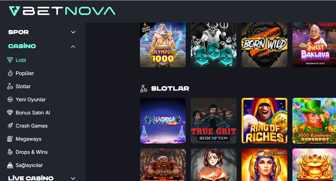 Betnova Casino Oyunu